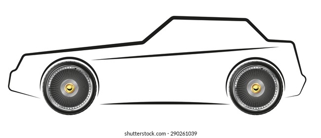 Stylized image of the car