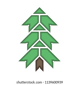 Stylized image of Christmas tree for use in web graphics