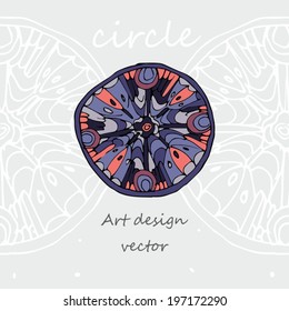 The stylized image of a circle decorative, symbol, vector