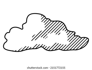 Stilvolles Cloud-Bild. Natürliche Illustration. Abstrakter Stil.