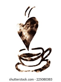 stylized image of cup of coffee