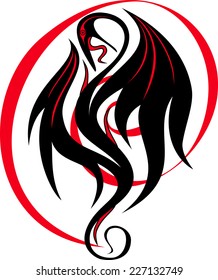 stylized image of a dragon