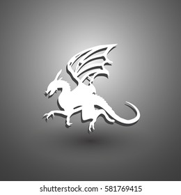 Stylized image of Dragon. Vector icon