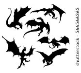 Stylized image of Dragons in black and white.