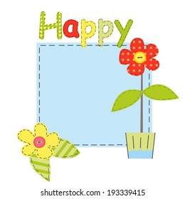 The stylized image of flowers on a white background, card, background, vector