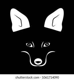 Stylized image of a fox isolated on a black background.