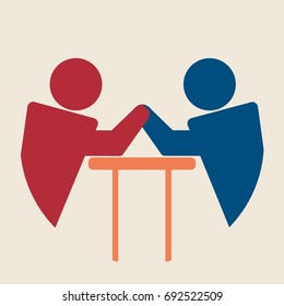 stylized image of a gesture hand of a human greeting