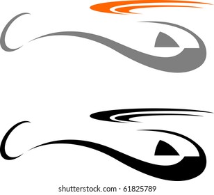 Stylized image of the helicopter. Vector illustration.