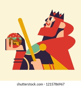 stylized image of the king