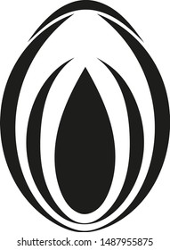 A stylized image of the letter "O" in the form of an unbroken lotus bud.