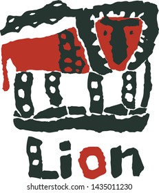 Stylized image of a lion.