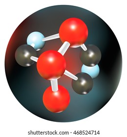 Stylized image of a molecule of organic matter. Vector illustration