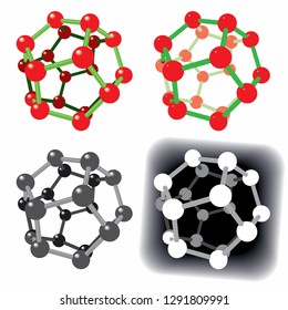 Stylized image of molecule. Vector illustration