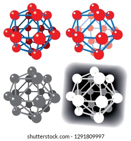Stylized image of molecule. Vector illustration