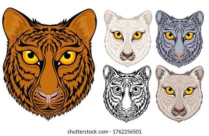 The stylized image of a muzzle of a kitten.