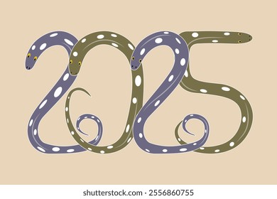 Stylized image of the New Year of the Snake