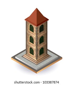 Stylized image of an old town house