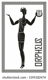 Stylized image of Orpheus. Greek mythology