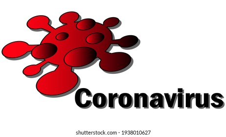 Stylized image of a red virus cell