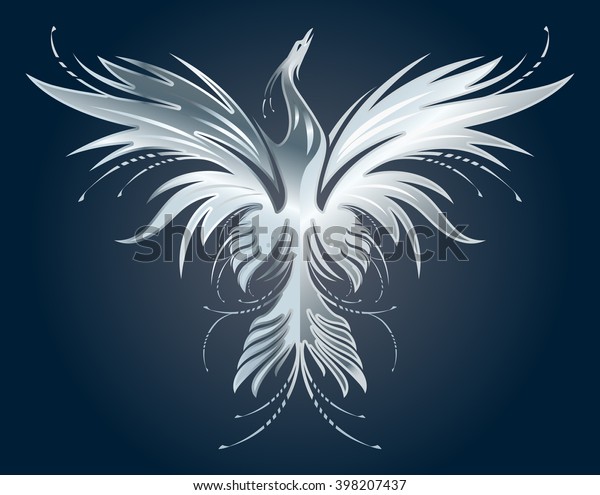 Image Stylisee De Silhouette De Phoenix Image Vectorielle De Stock Libre De Droits