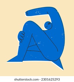 Stylized image of a sitting person