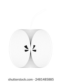 Stylized image of a sliced apple