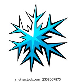 Stylized image of snowflake. Natural winter illustration.