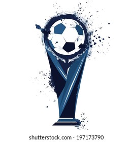 The stylized image of soccer ball and the cup, ball, vector, icon