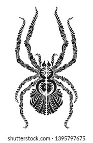 Stylized image of a spider. Original tattoo image