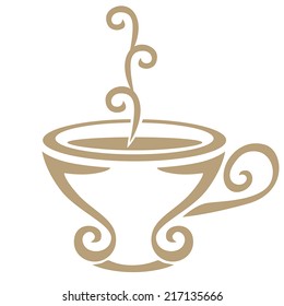 Stylized image of teacup with tea