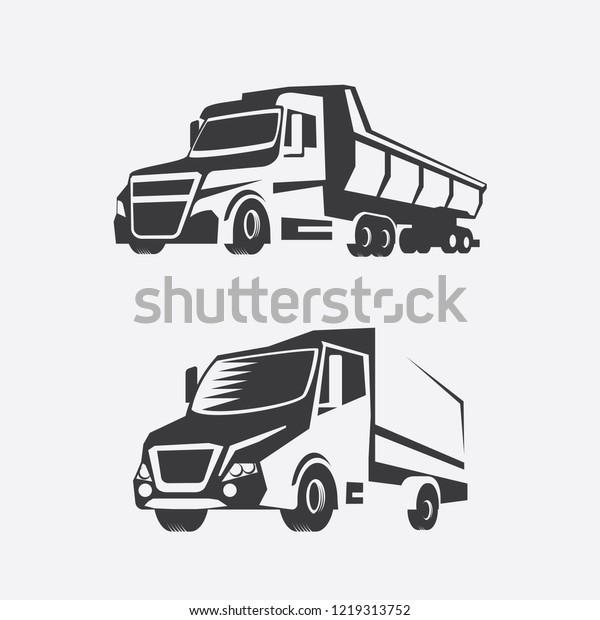 Stylized image of a truck. Material\
for the logo, drawing with sharp edges and rapid silhouette.\
Drawing of trucks for transportation and delivery of\
goods.