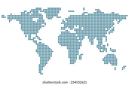 Stylized image world map  Vector illustration