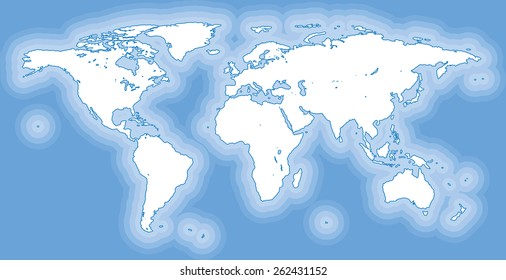 Stylized image of the world map. Vector illustration