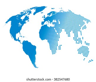 Stylized image of the world map. Vector illustration