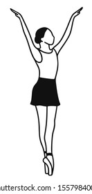 Stylized image of a young ballerina