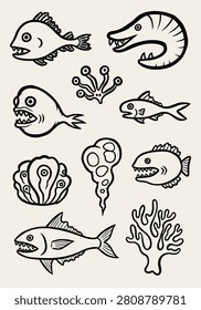Stylized ink hand draw