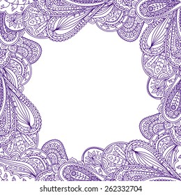 Stylized ink patterns in the Indian style.