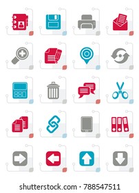 Stylized Internet blogging icons - vector icon set