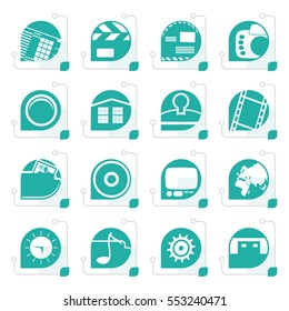 Stylized Internet, Computer and mobile phone icons - Vector icon set