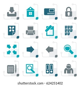 Stylized Internet and Web Site Icons - Vector Icon Set