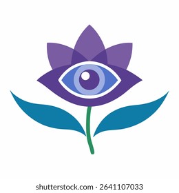 A stylized iris flower icon, likely part of an icon set, presented on a clean white background. Suitable for various design applications.