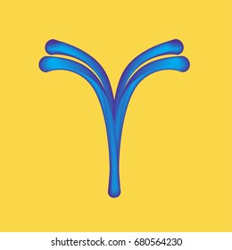 stylized isolated blue antibody vector art, micro biology 