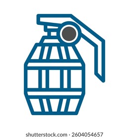 Stylized Isolated Hand Grenade Icon Design Vector