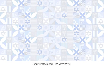 Stylized Israel Background, Banner, Bauhaus, Passover, Rosh Hashanah, Yom Kippur, Sukkot, Hanukkah, Purim