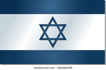Stylized Israeli flag - vector illustration.