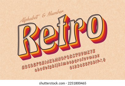 Stilvolle kursiv-Retro-Schriftart und -Alphabet im Retro-Stil der 90er, 80er Jahre. Vektoralphabet abc. Zeichen, Zahlen und Symbole