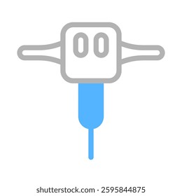 Stylized Jackhammer Icon for Construction Projects