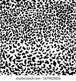 Stylized Jaguar, Cheetah Skin Seamless Pattern. Animal Print For Textile Design. Hand Drawn Vector Illustration.