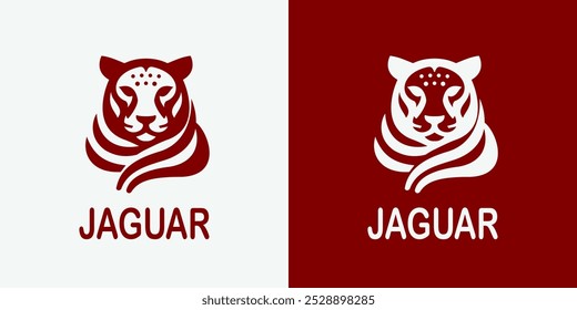 Stilisiertes Jaguar-Logo-Design, das die wilde und majestätische Natur des Tieres zeigt. Perfekt für Sportmannschaften, Wildtierorganisationen oder Marken, die Stärke, Kraft und Agilität repräsentieren