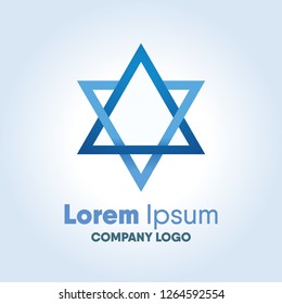 Stylized Jewish Star Logo